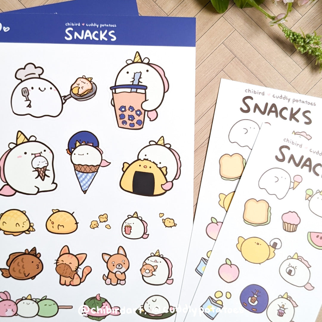 ALL THE SNACKS - Stationery Collector Set (Chibird x Cuddly Potatoes Collab)