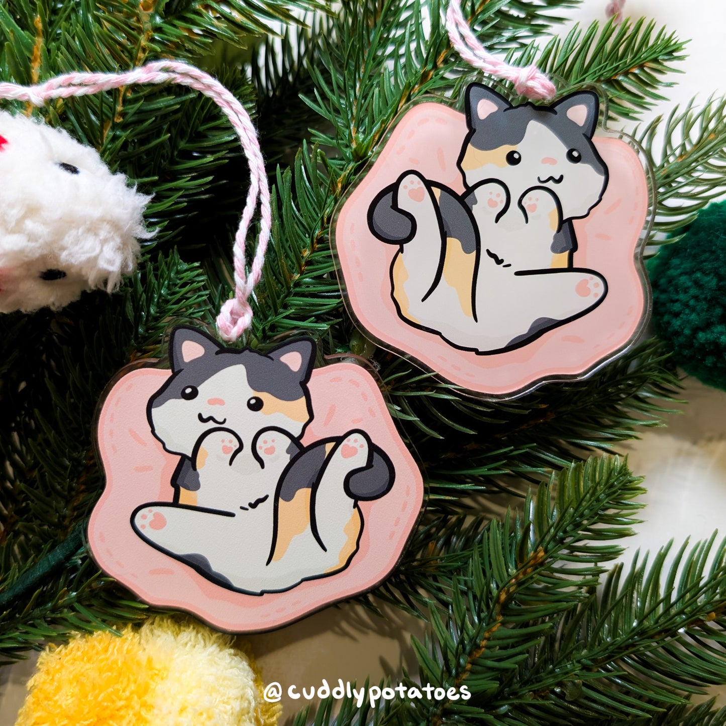 Calico Kitty Acrylic Ornament
