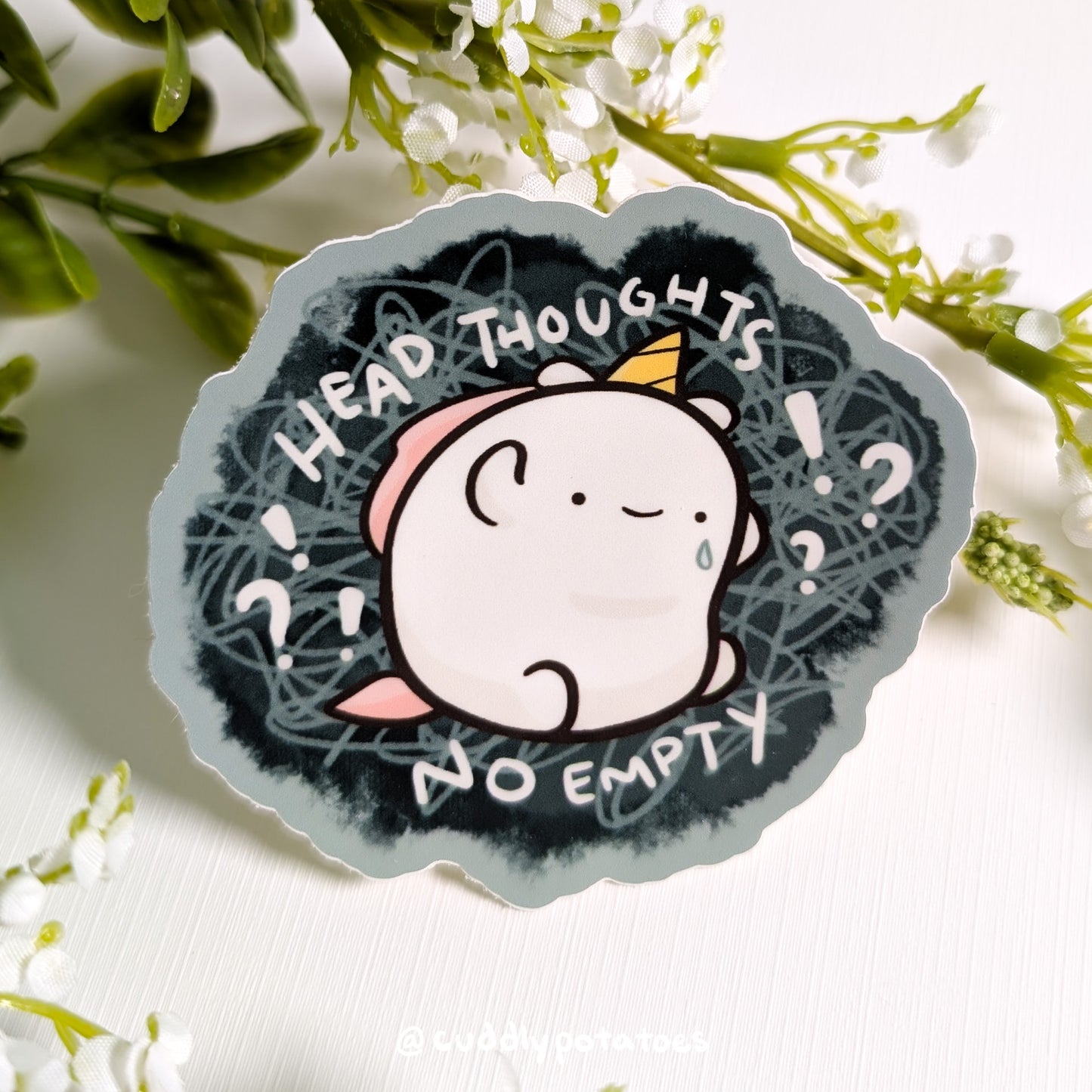 Head Thoughts No Empty Vinyl Sticker