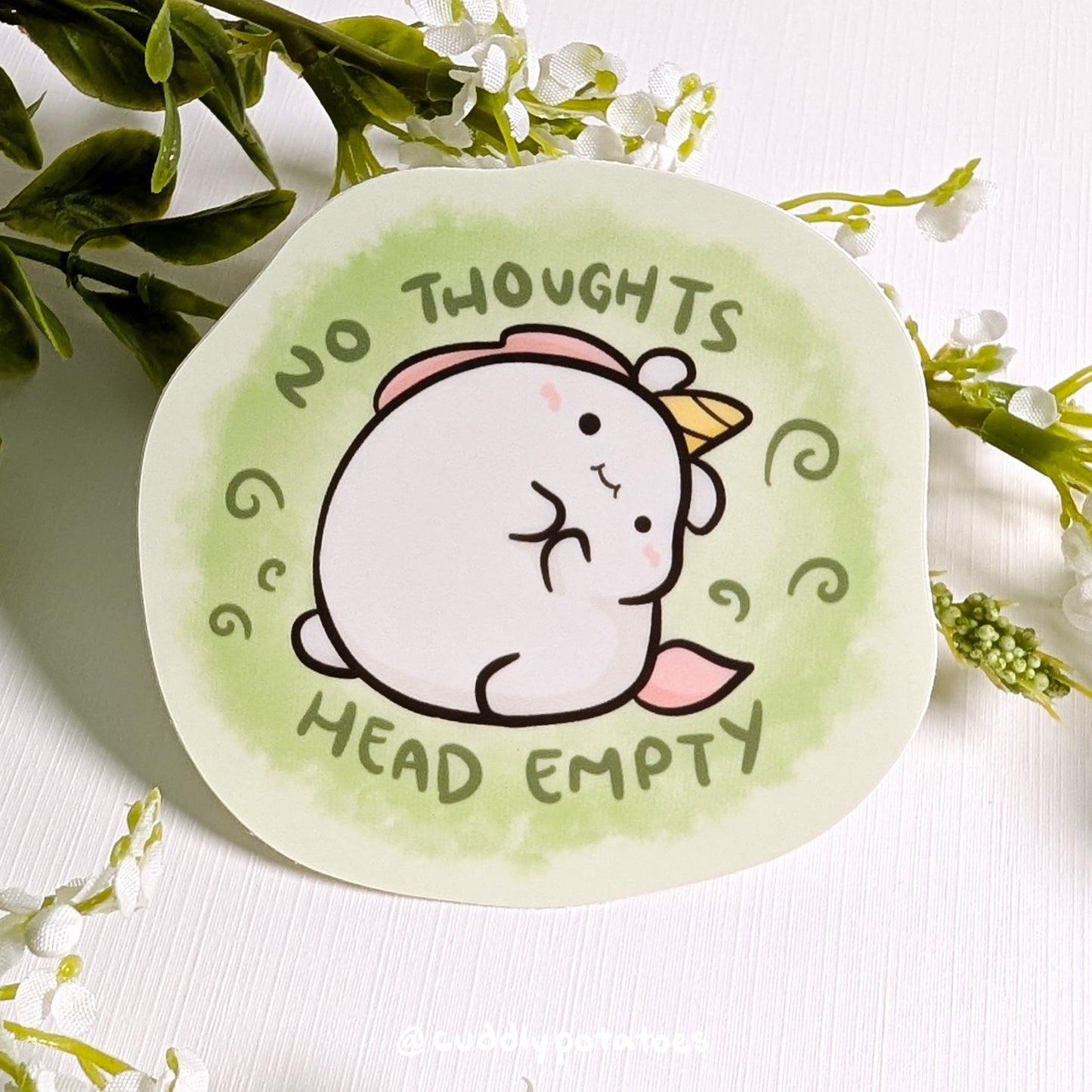 No Thoughts Head Empty Vinyl Sticker