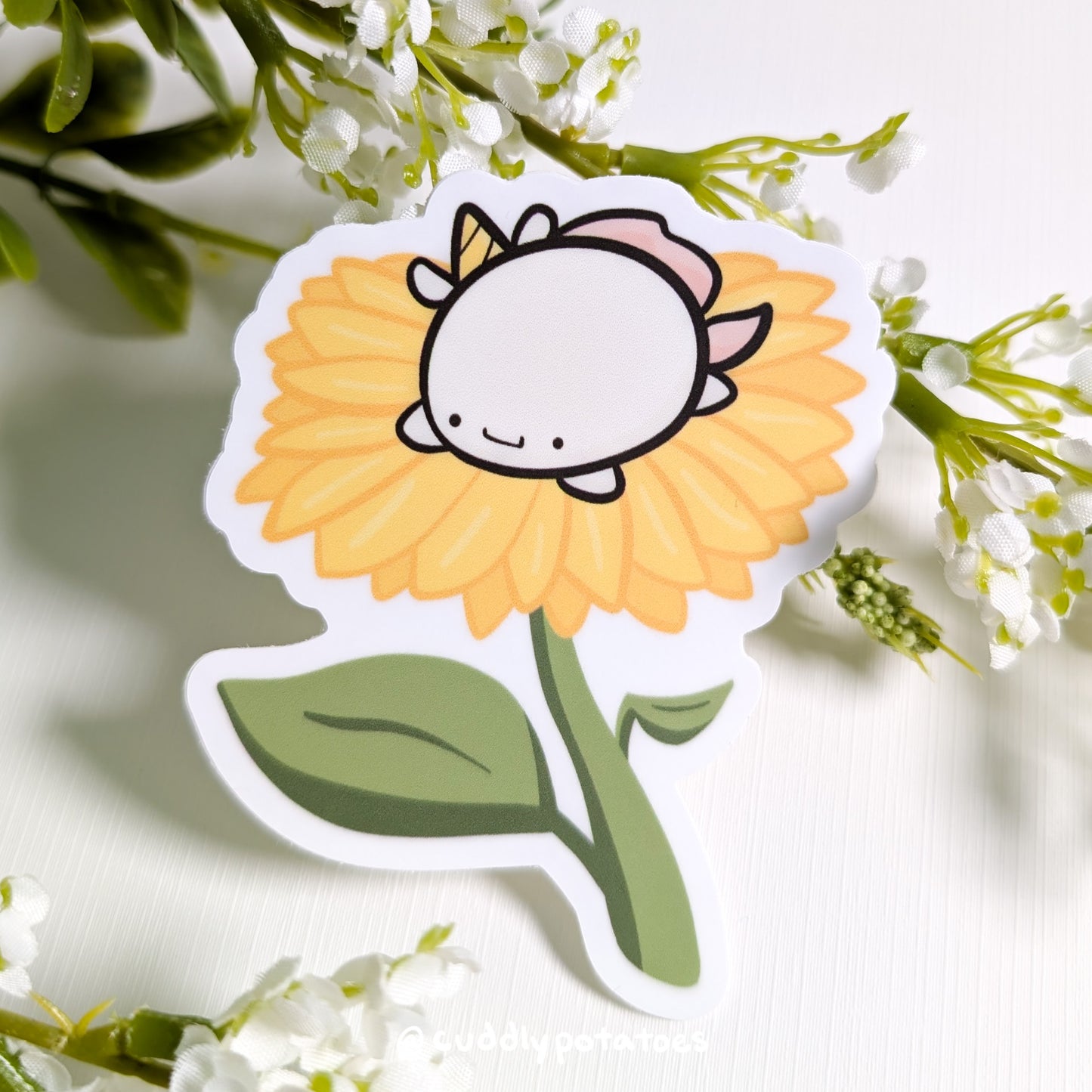 Sunflower Potatocorn Vinyl Sticker
