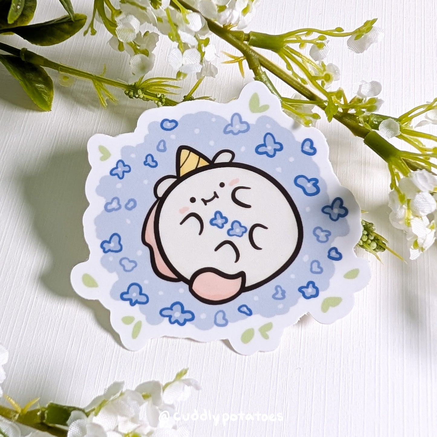 Forget-Me-Not Potatocorn Vinyl Sticker