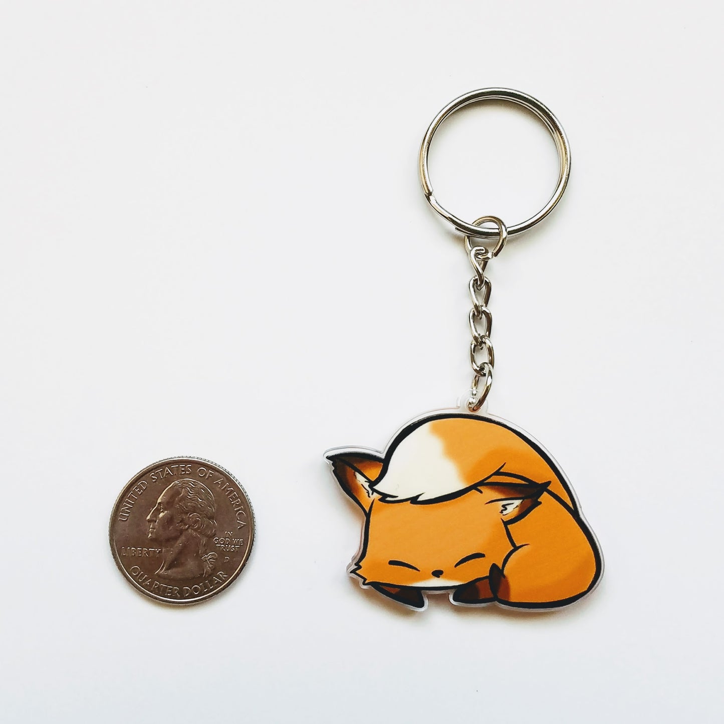 Sleepy Flurfles the Fox Acrylic Charm