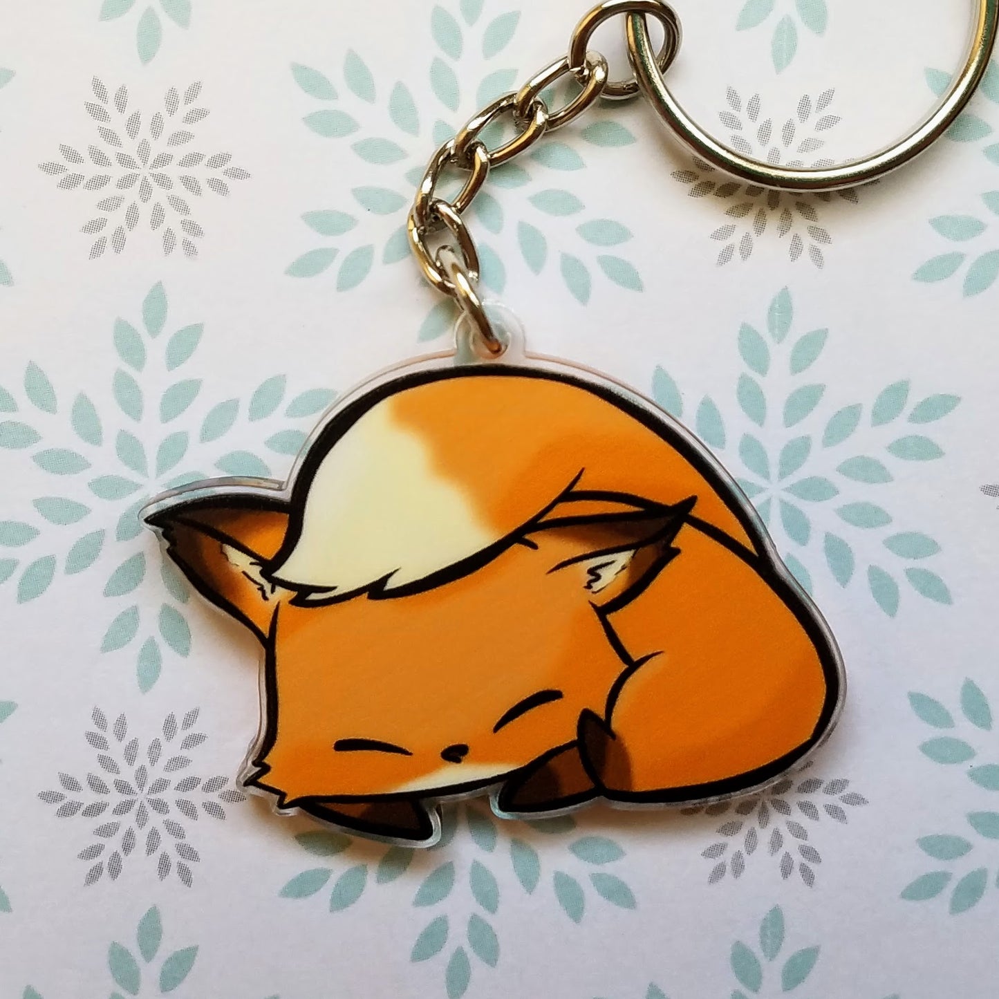 Sleepy Flurfles the Fox Acrylic Charm