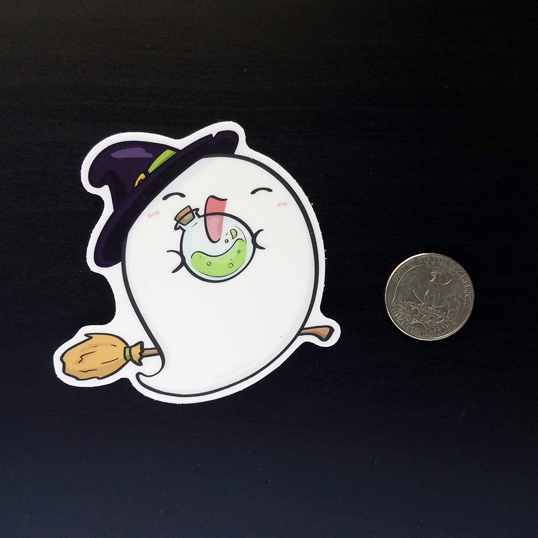 Ghost Witch Vinyl Sticker