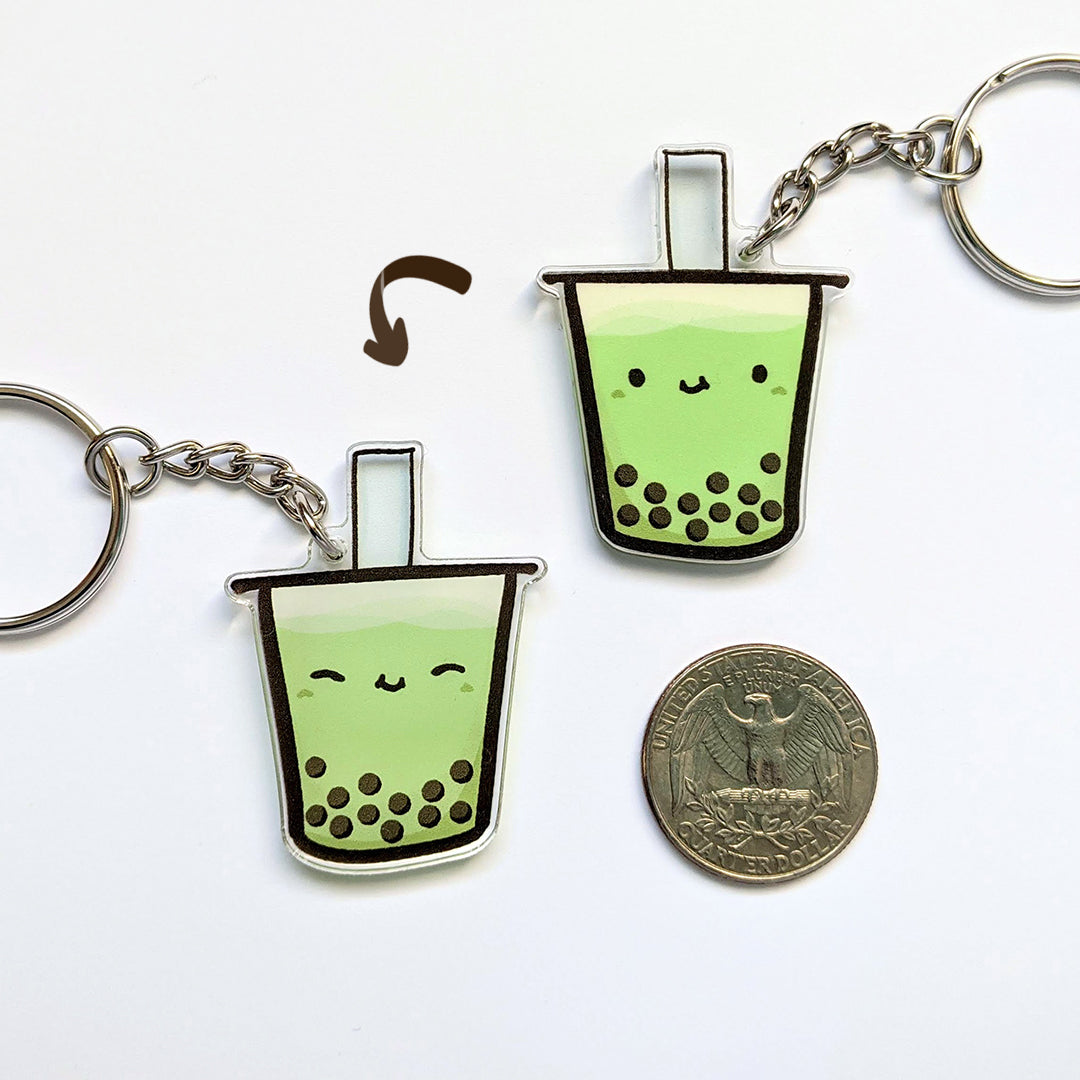 Boba Milk Tea Acrylic Charm (Assorted Flavors)