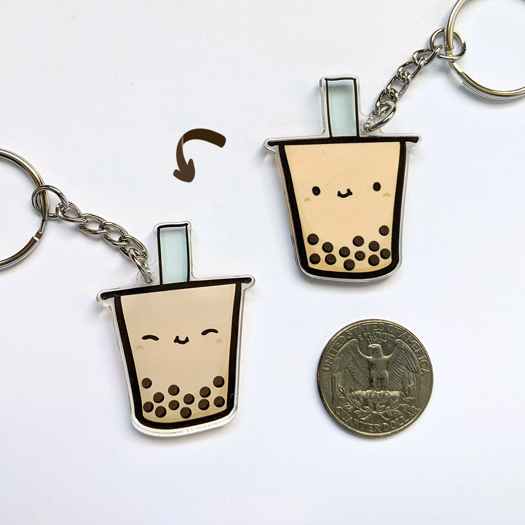 Boba Milk Tea Acrylic Charm (Assorted Flavors)