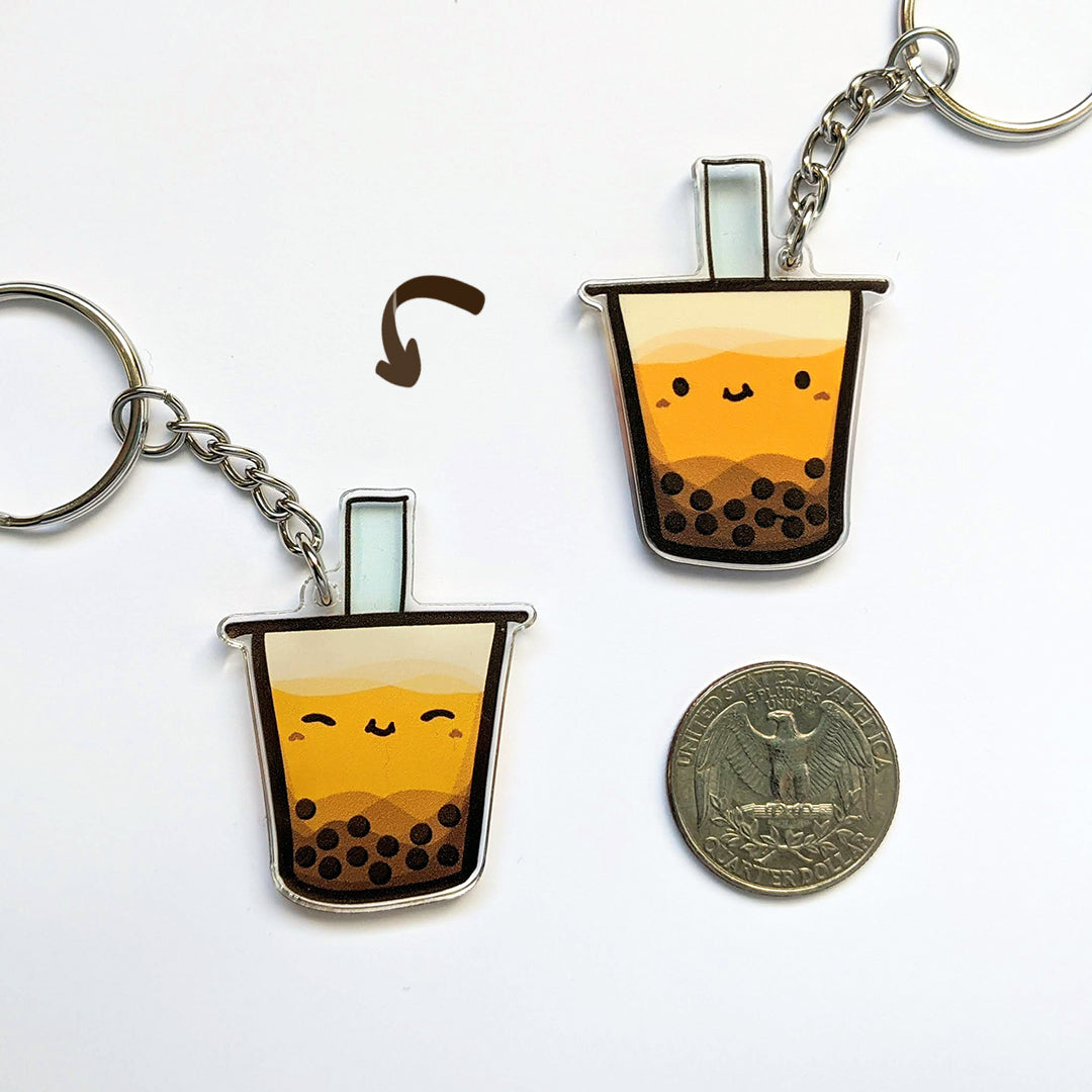Boba Milk Tea Acrylic Charm (Assorted Flavors)