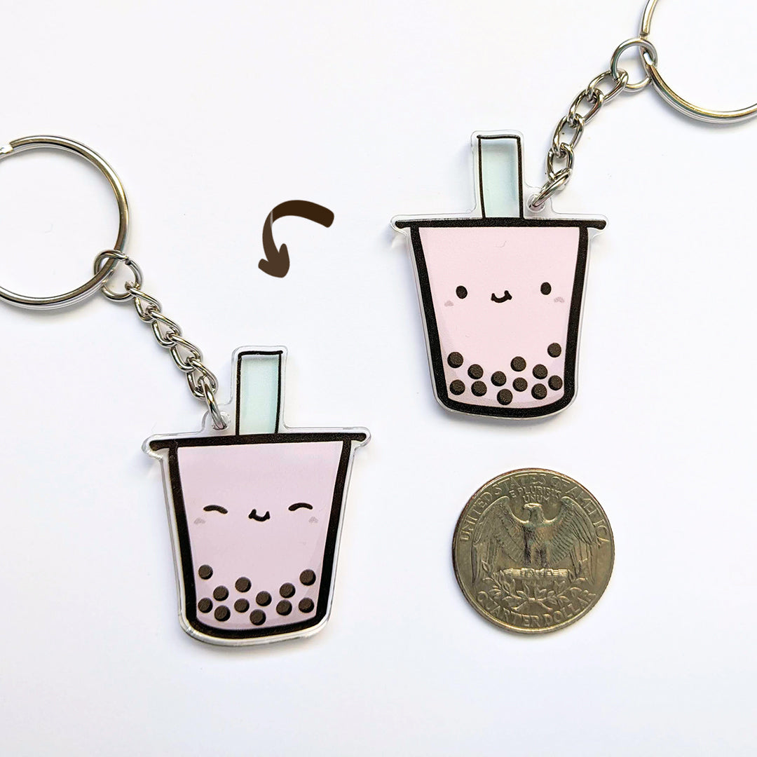Boba Milk Tea Acrylic Charm (Assorted Flavors)