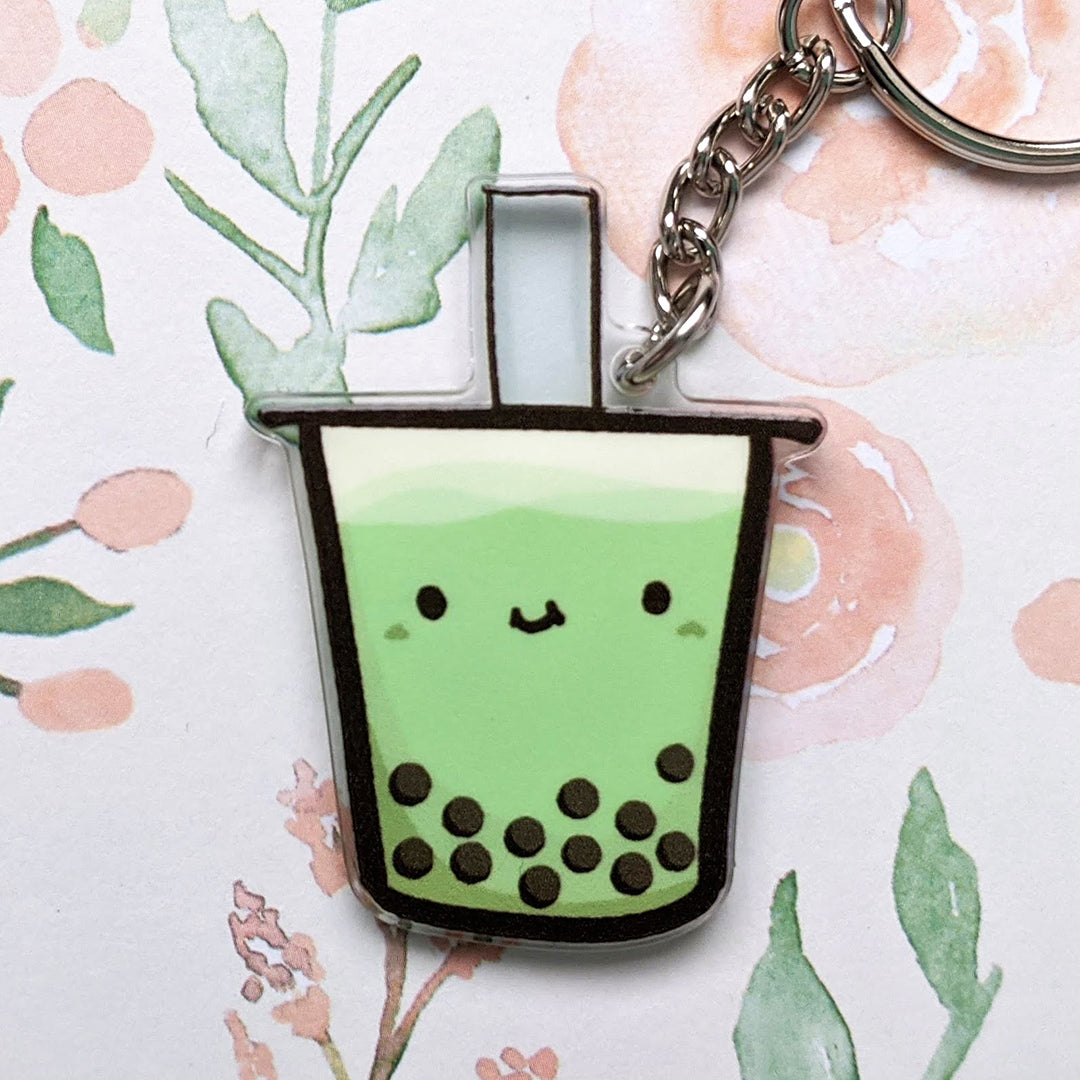 Boba Milk Tea Acrylic Charm (Assorted Flavors)