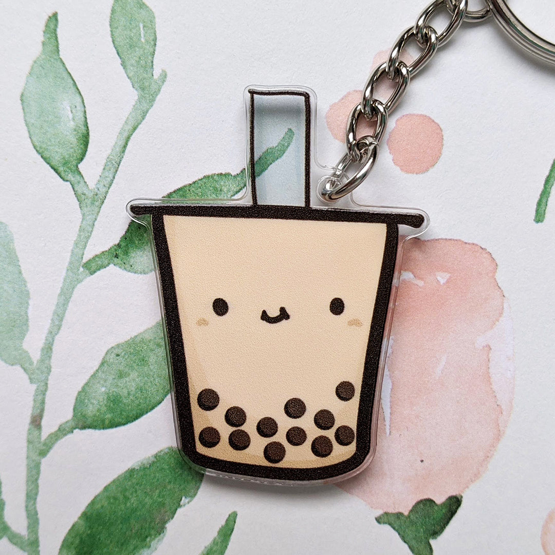 Boba Milk Tea Acrylic Charm (Assorted Flavors)