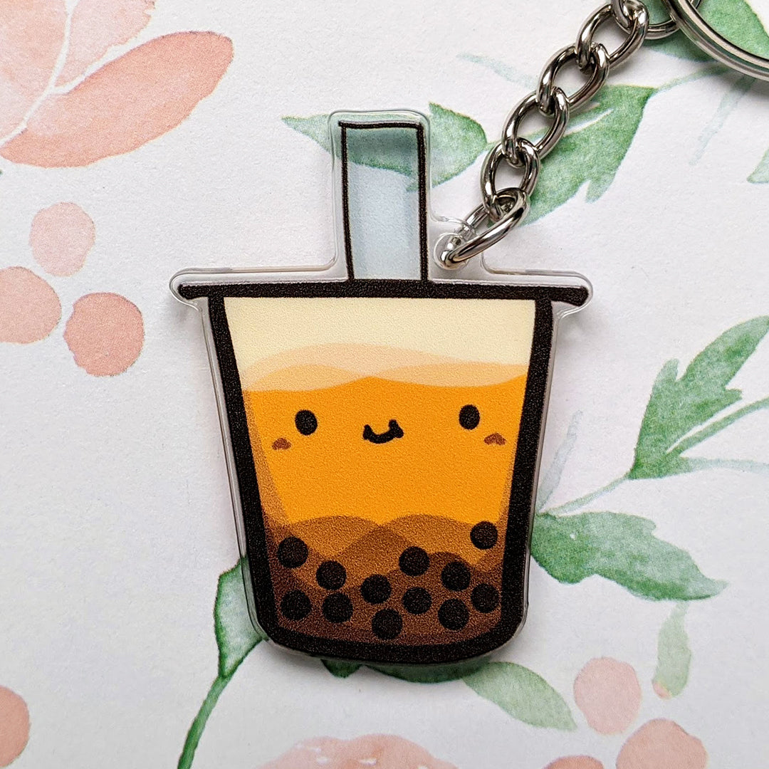 Boba Milk Tea Acrylic Charm (Assorted Flavors)