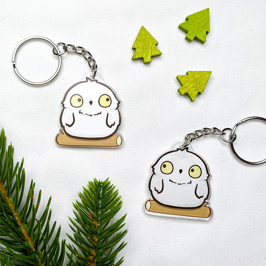 Snowy Owl Acrylic Charm