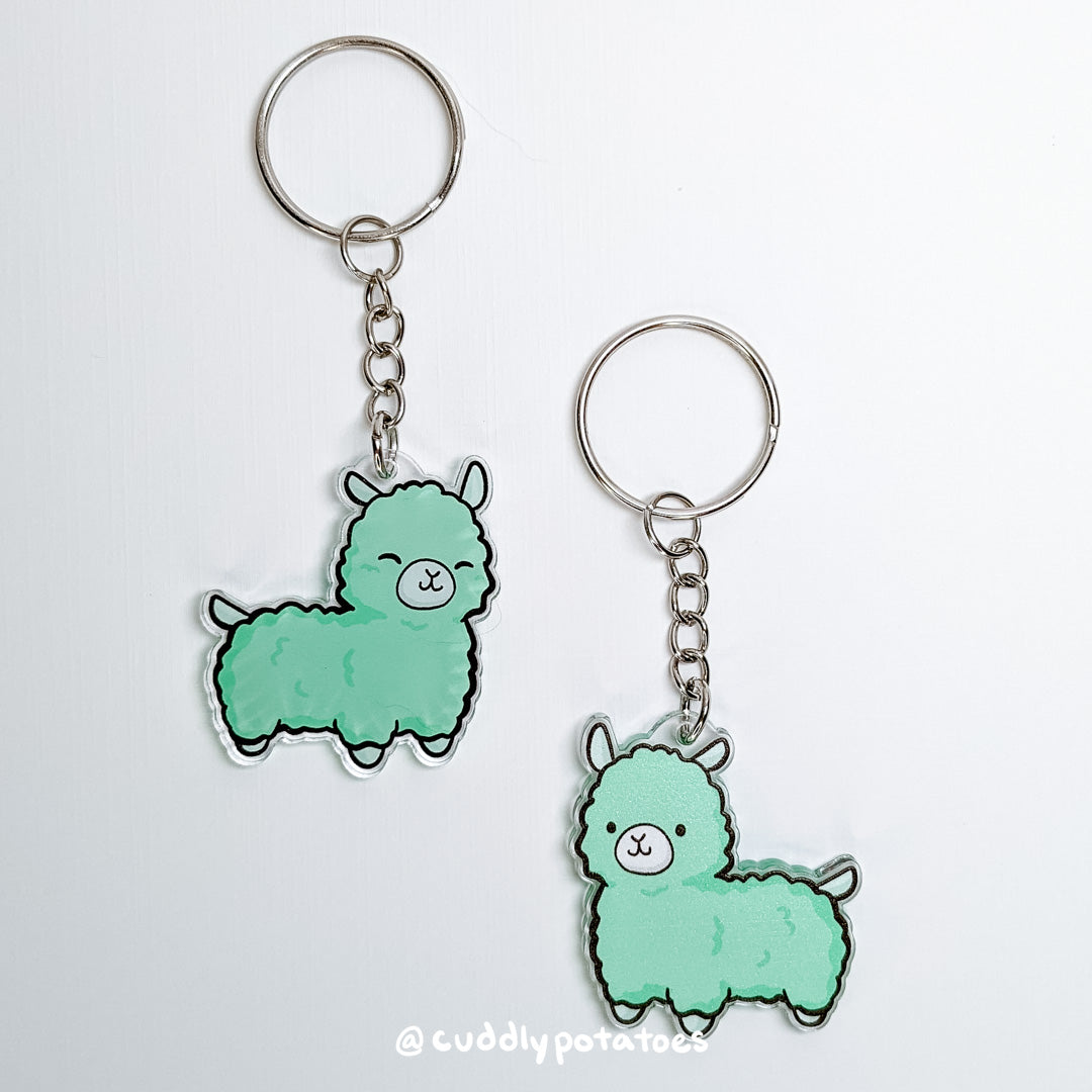 Llama the Alpaca Acrylic Charm
