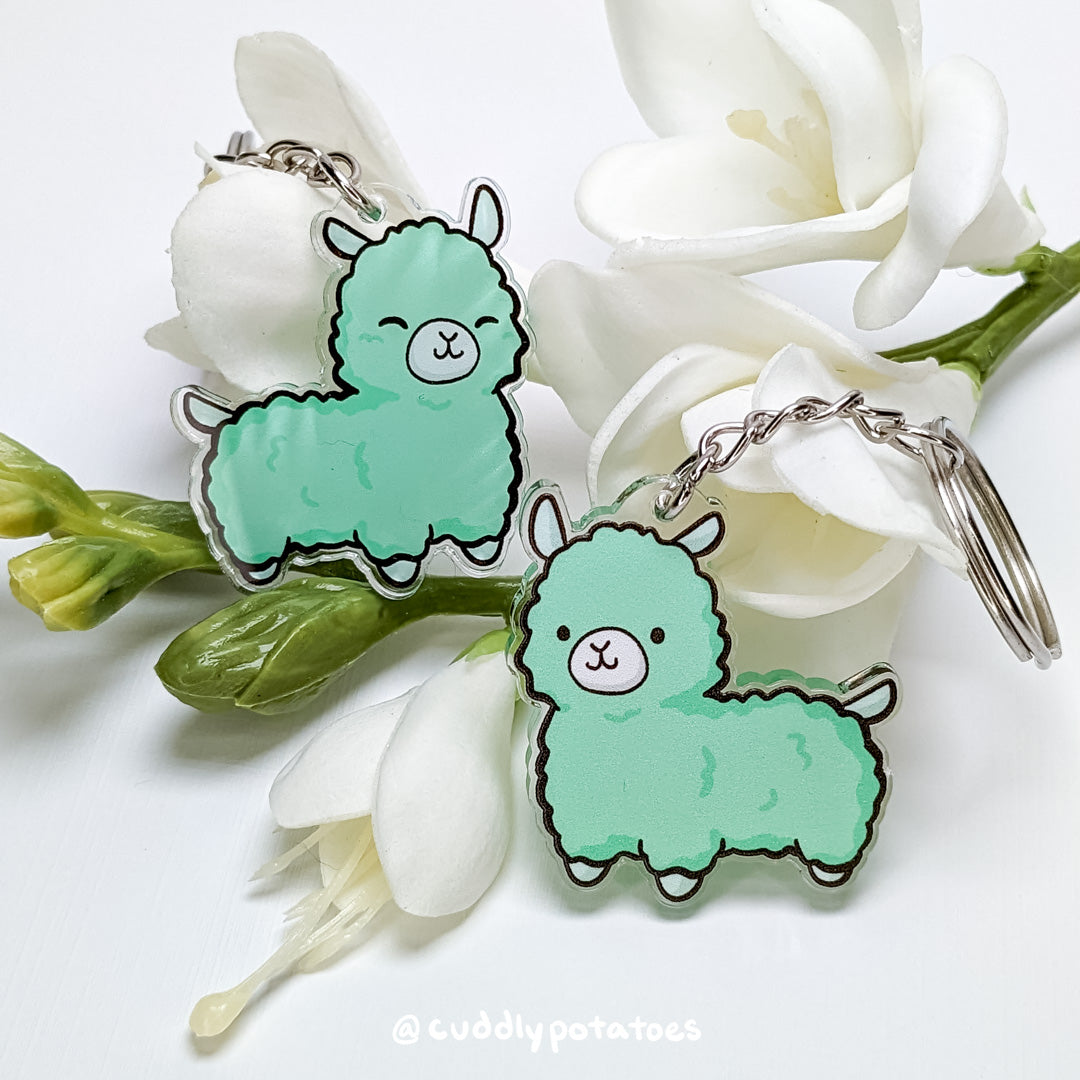Llama the Alpaca Acrylic Charm