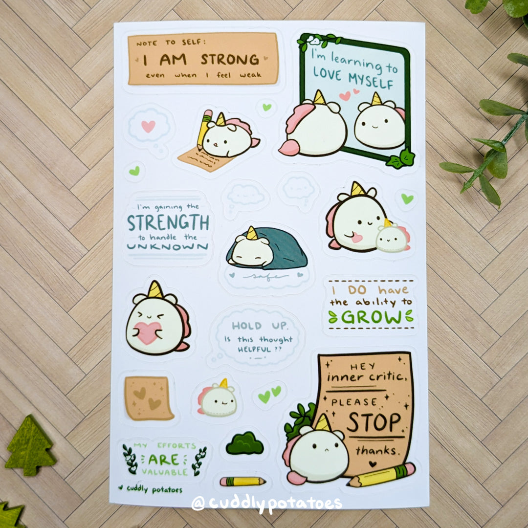 Strength - Self-Love Sticker Sheet – Cuddly Potatoes