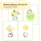 Birthday Balloons - A2 Card Set of 8