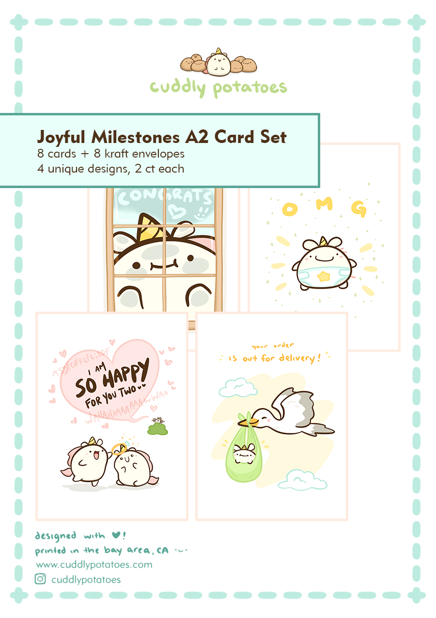 Joyful Milestones - A2 Card Set of 8