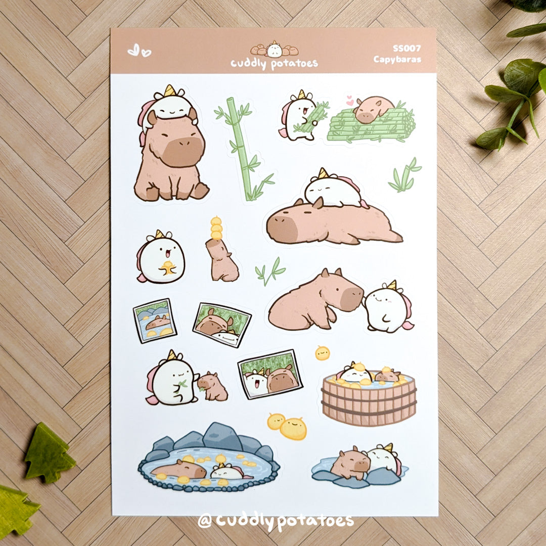 Capybaras - Sticker Sheet