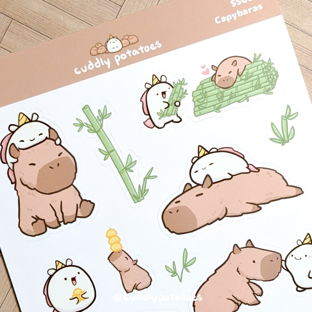 Capybaras - Sticker Sheet