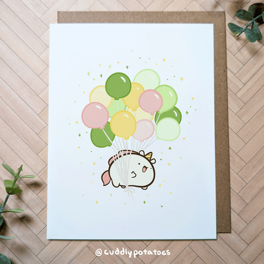 Floating Balloons - A2 Card