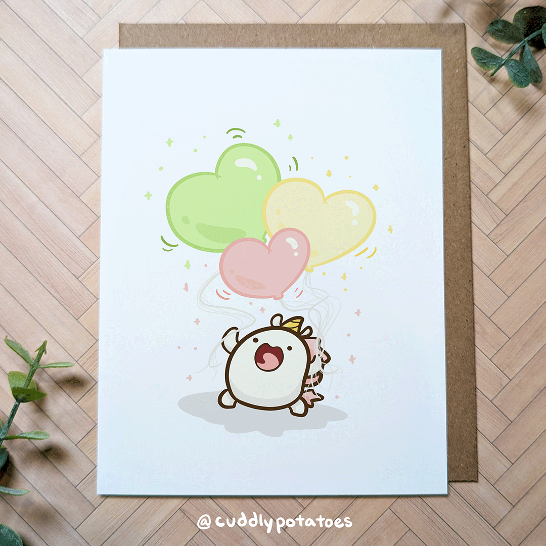 Heart Balloons - A2 Card