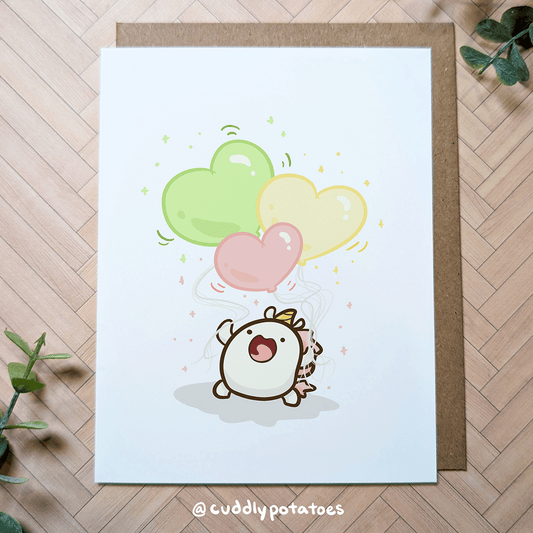 Heart Balloons - A2 Card