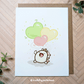 Birthday Balloons - A2 Card Set of 8