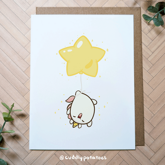 Star Balloon - A2 Card