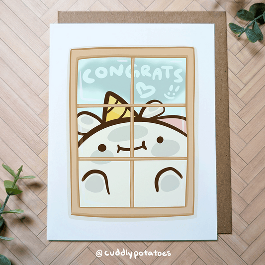 Window Congrats - A2 Card