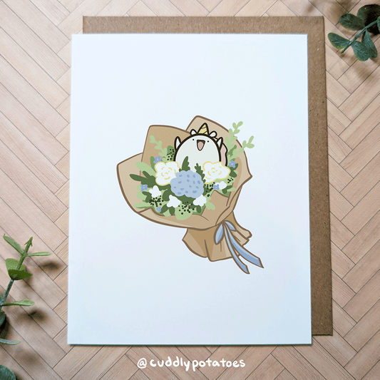 Potatocorn Bouquet - A2 Card