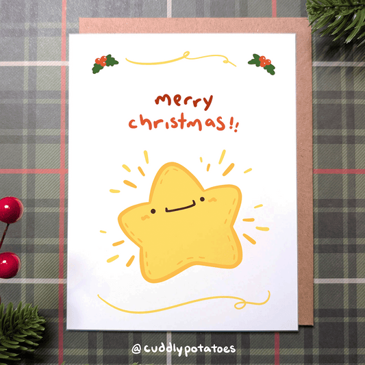 Merry Christmas Star - A2 Card