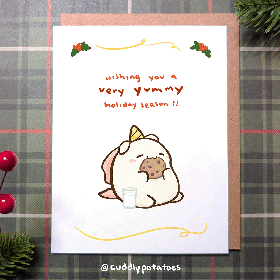 Yummy Season Potatocorn Noms - A2 Card