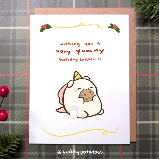 Yummy Season Potatocorn Noms - A2 Card