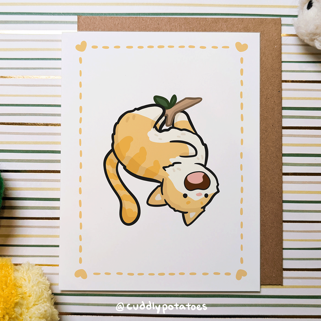 Orange Kitty - A2 Card