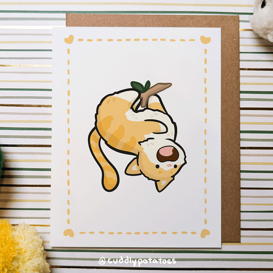 Orange Kitty - A2 Card