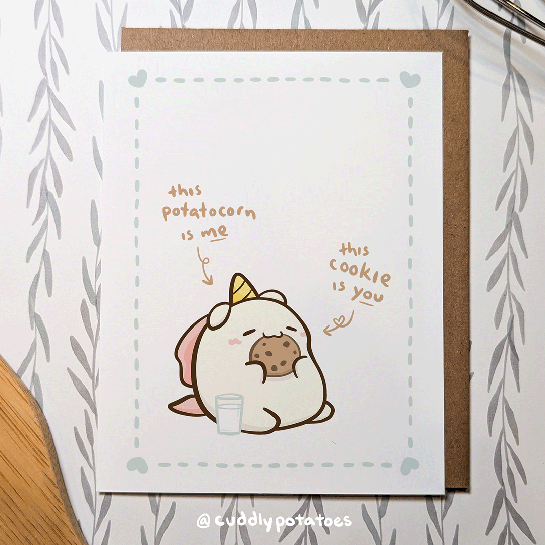 Potatocorn Noms - A2 Card