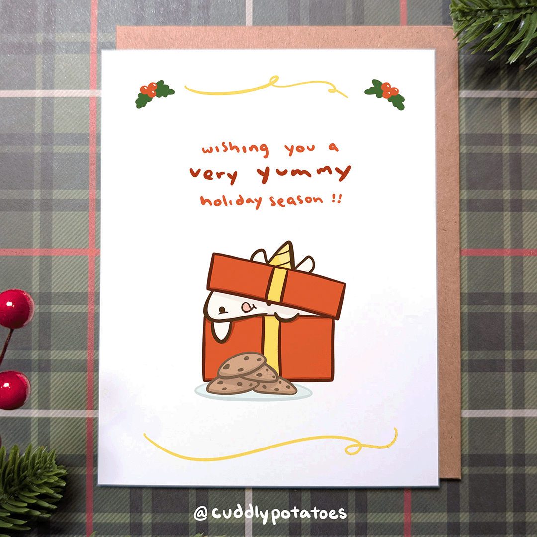 Yummy Season Potatocorn Present - A2 Card