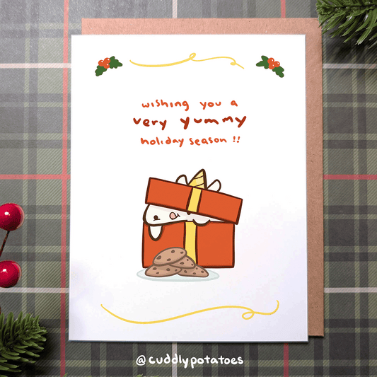 Yummy Season Potatocorn Present - A2 Card
