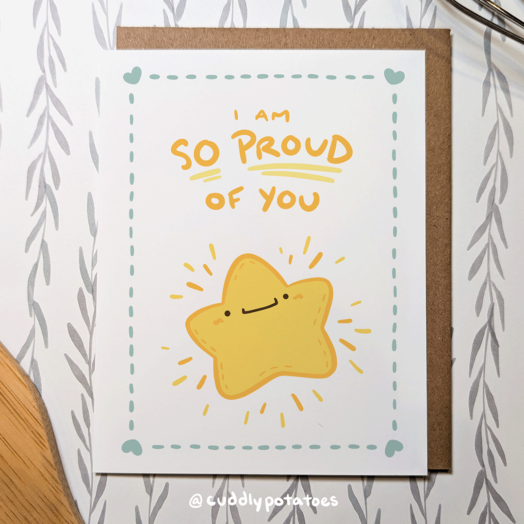 So Proud of You - A2 Card – Cuddly Potatoes