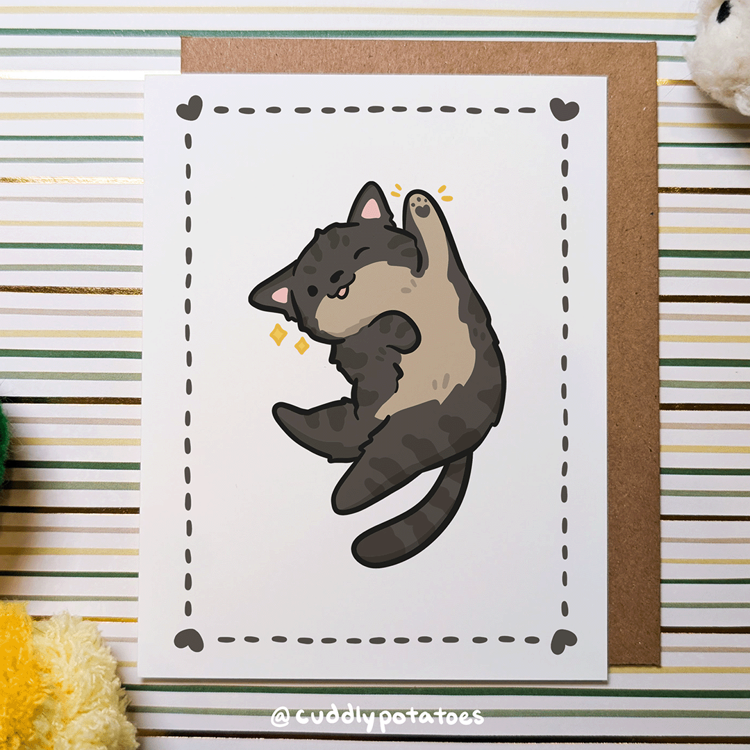 Tabby Kitty - A2 Card