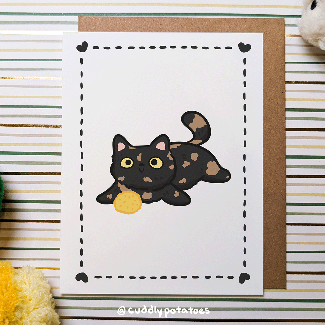 Tortie Kitty - A2 Card