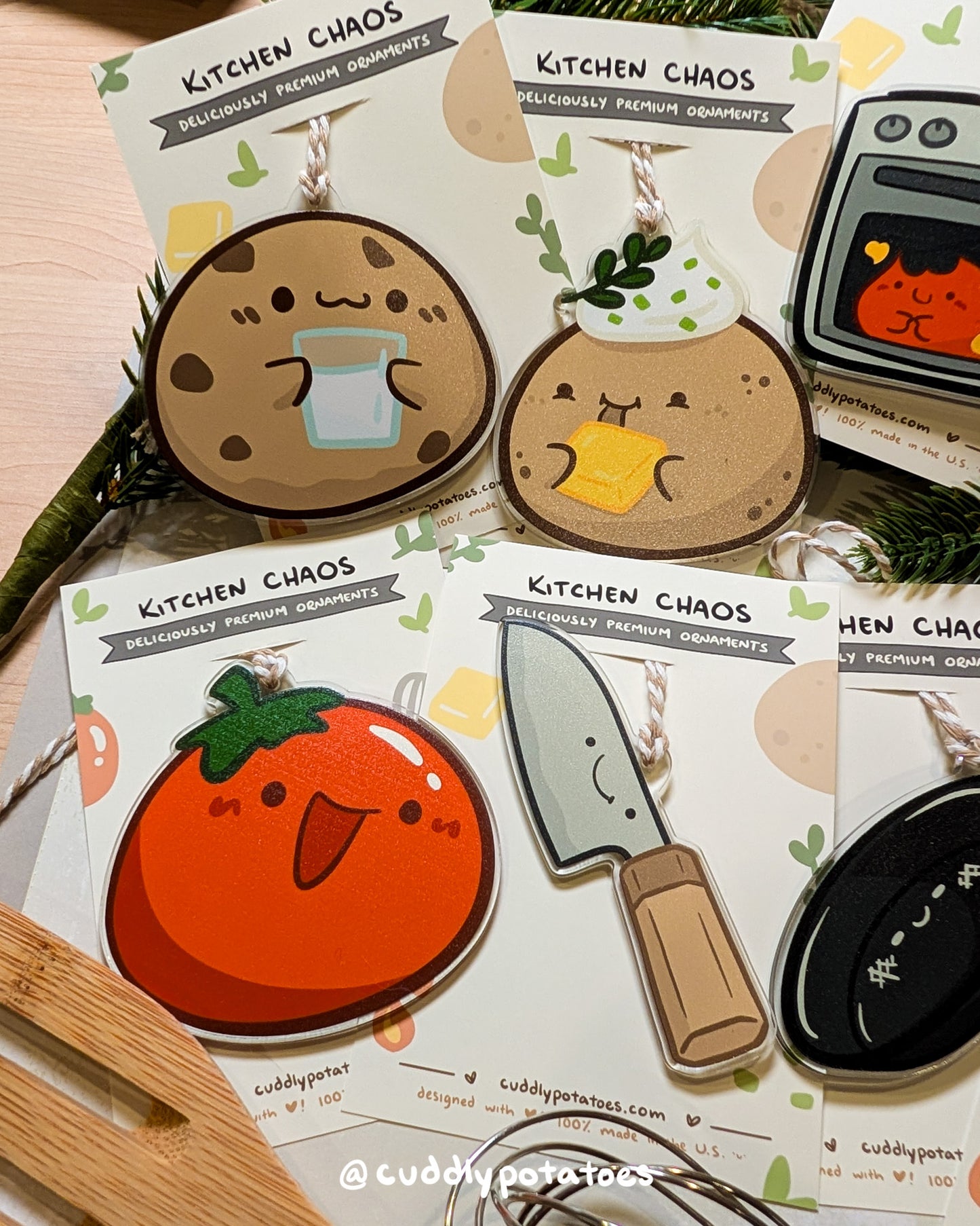 Kitchen Chaos - Ornament Set of 8