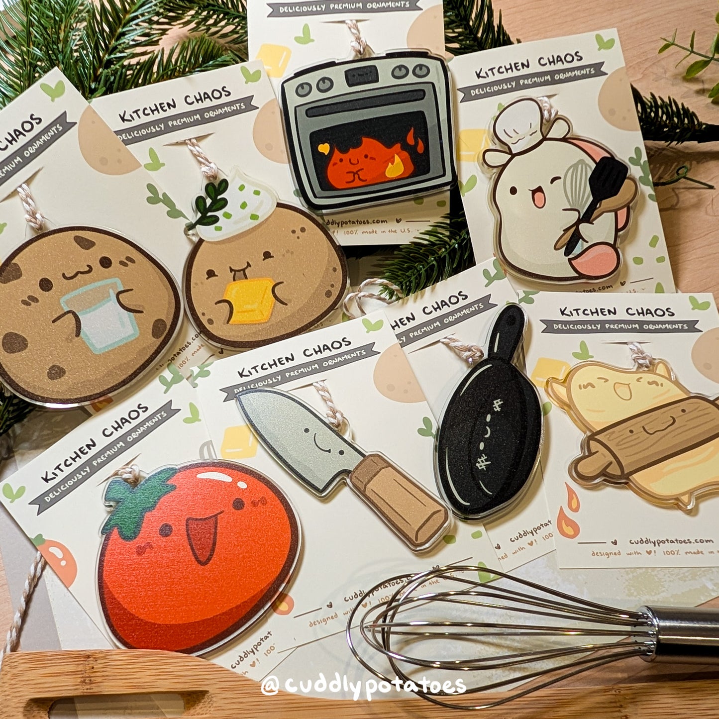 Kitchen Chaos - Ornament Set of 8