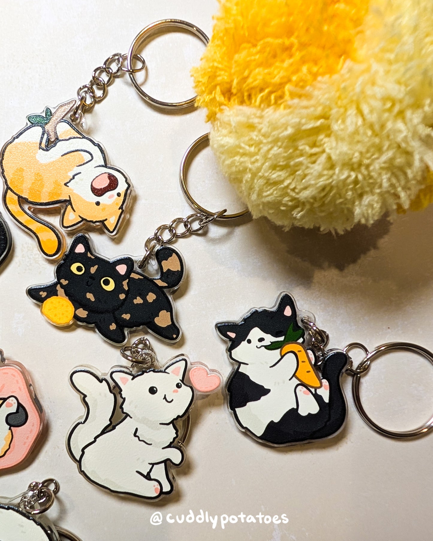 Cuddly Kitties Acrylic Charms
