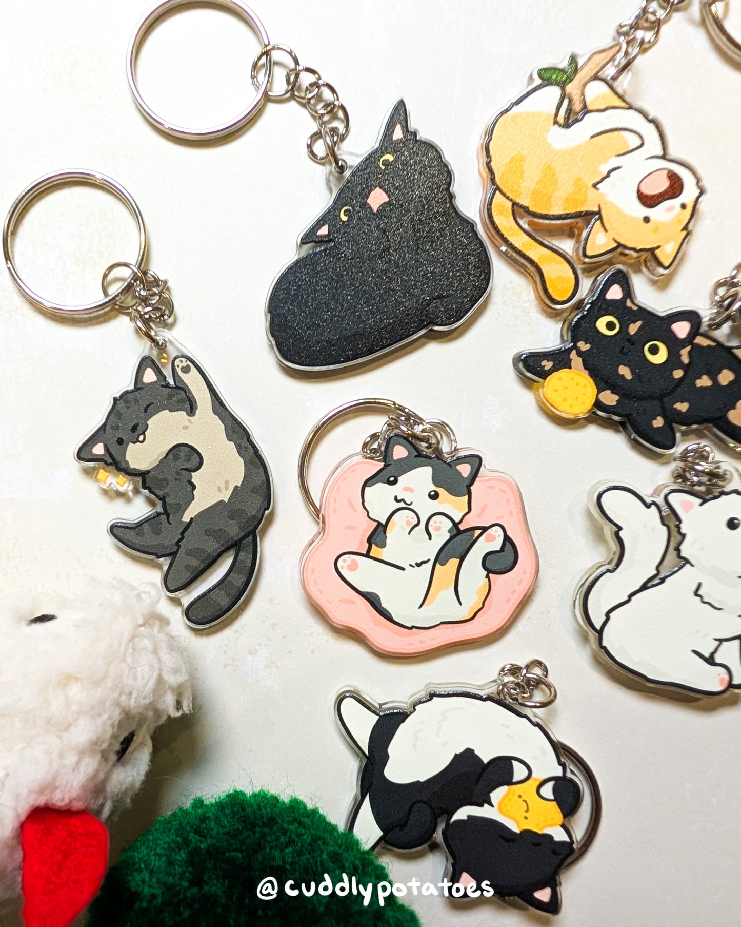 Cuddly Kitties Acrylic Charms