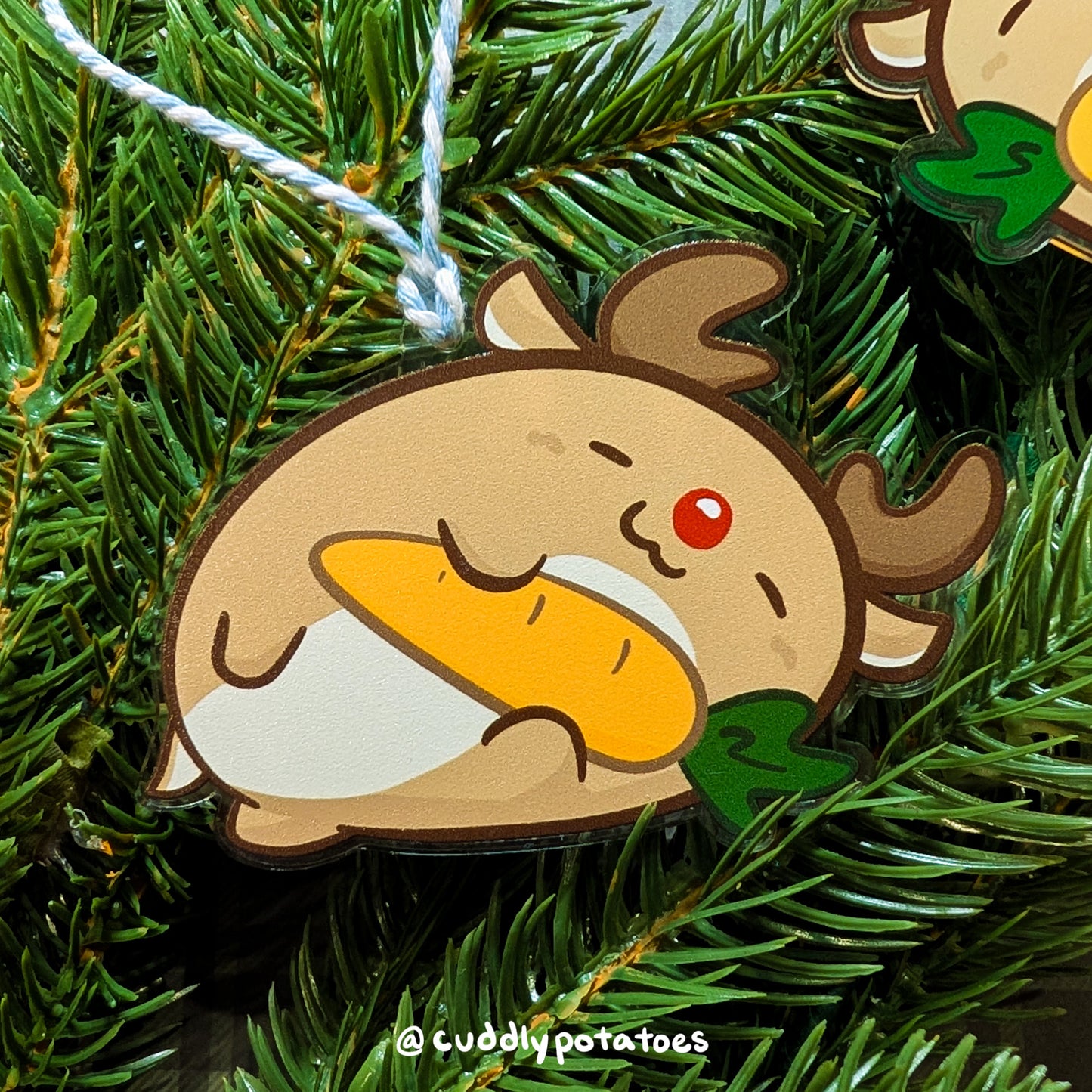 Carrot Reindeer Acrylic Ornament