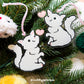 White Kitty Acrylic Ornament
