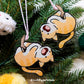 Orange Kitty Acrylic Ornament