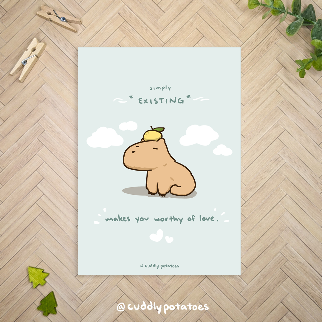 Simply Existing - 5x7 Print – Cuddly Potatoes
